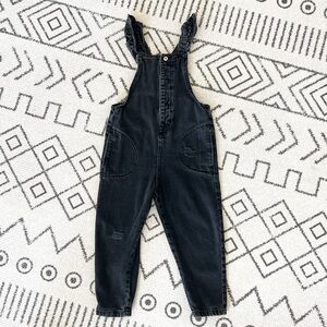Zara Ruffled Denim Overalls Sz 4-5T